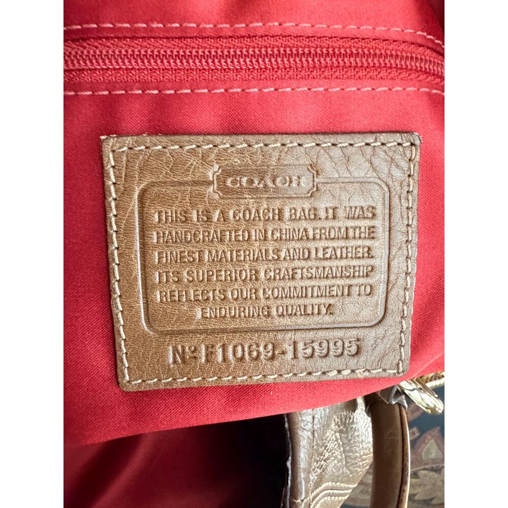Rare luxury Coach Devin XL Brown Expandable Bag With Whipstitch Detail 15995 - Picture 13 of 16